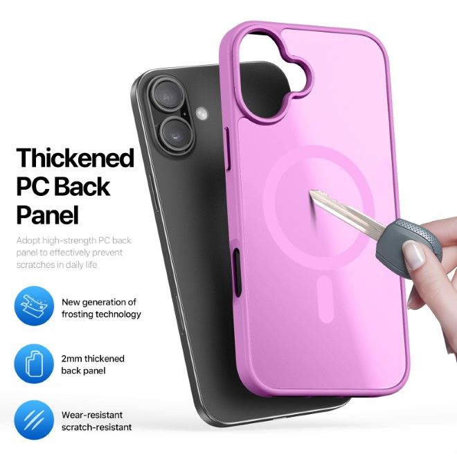 Dux Ducis - iPhone 16 Hülle - TPU und PC Hardcase - MagSafe kompatibel - Yind Series - rose pink