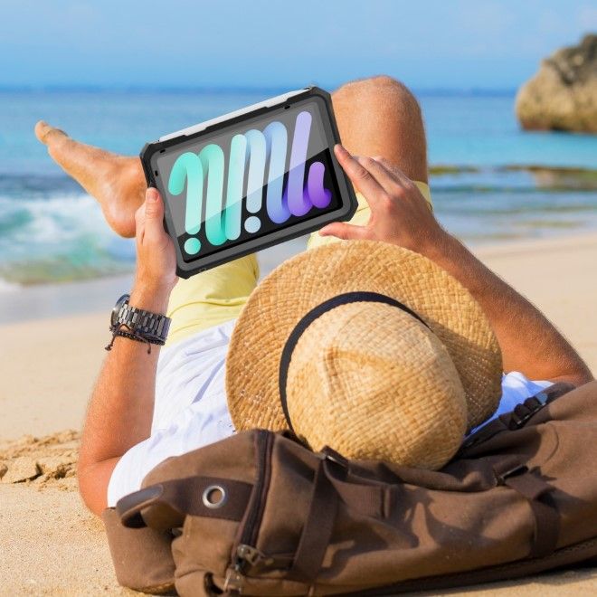 Shellbox - iPad mini 7 (2024) / mini 6 (2021) Outdoor Hülle - Wasserdicht nach IP68 - Shockproof - transparent