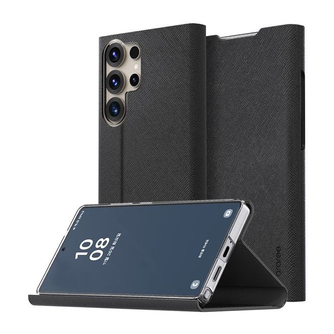 Araree - Samsung Galaxy S25 Ultra Hülle - Case mit Stand Funktion - Bonnet Diary Series - Made in Korea - schwarz