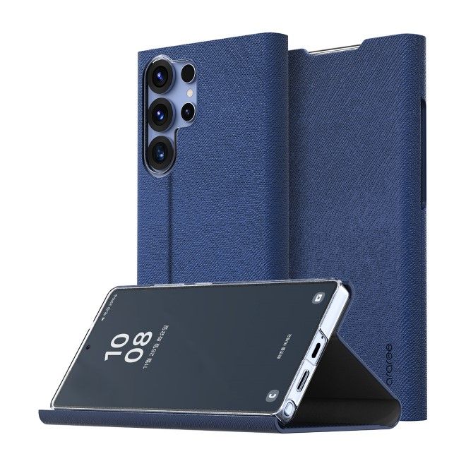 Araree - Samsung Galaxy S25 Ultra Hülle - Case mit Stand Funktion - Bonnet Diary Series - Made in Korea - blau