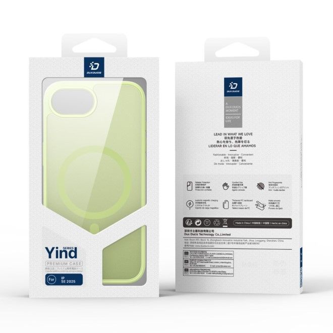 Dux Ducis - iPhone 16e Hülle - TPU und PC Hardcase - MagSafe kompatibel - Yind Series - lime