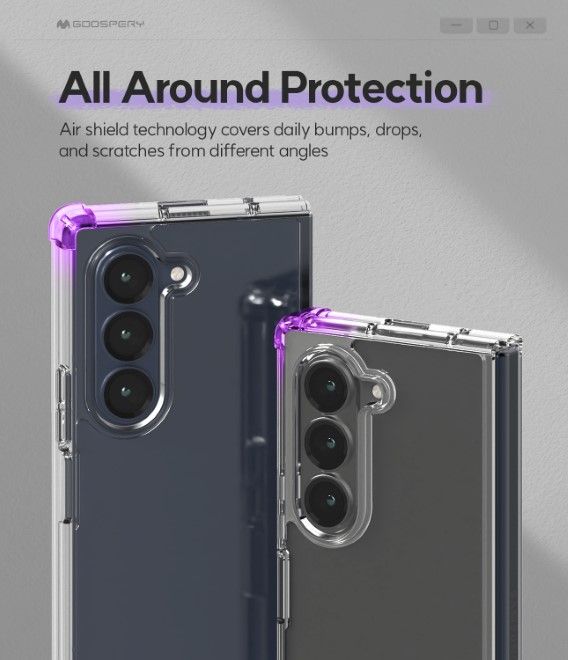 Goospery - Samsung Galaxy Z Fold6 Hülle - Super Protect Case Series - transparent