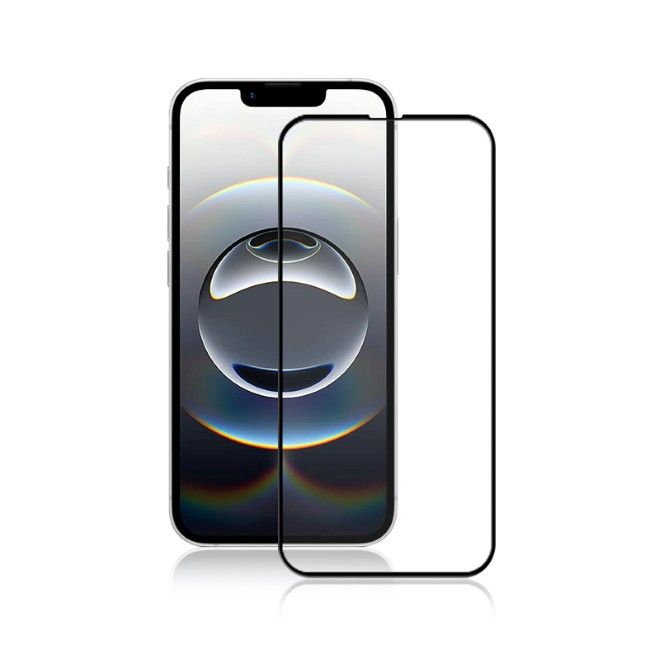 iPhone 16e / 14 / 13 Pro / 13 Panzerglas 2.5D Full Cover - Full Glue Displayschutz (0.33 mm) - schwarz
