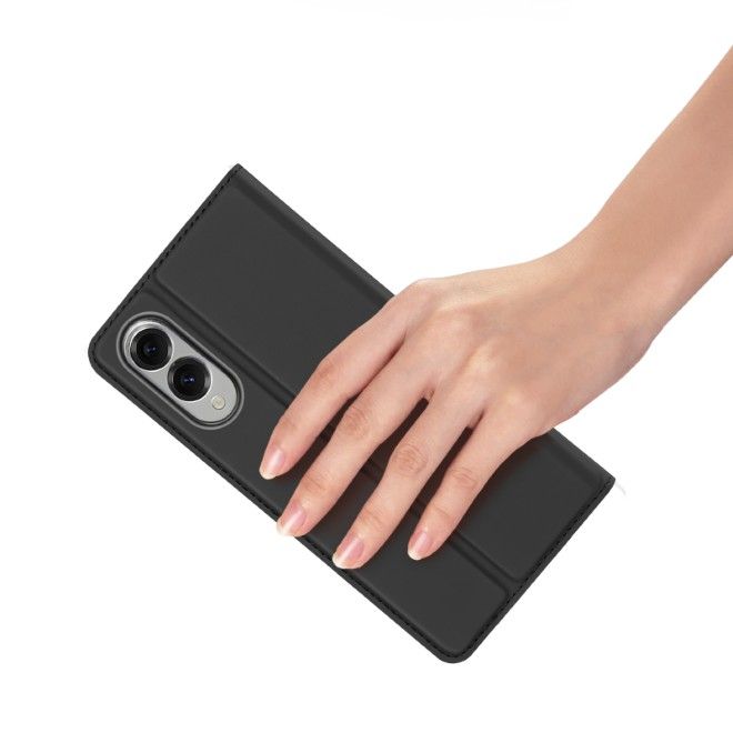 Dux Ducis - Samsung Galaxy S25 Edge Hülle - Handy Bookcover - Skin Pro Series - schwarz