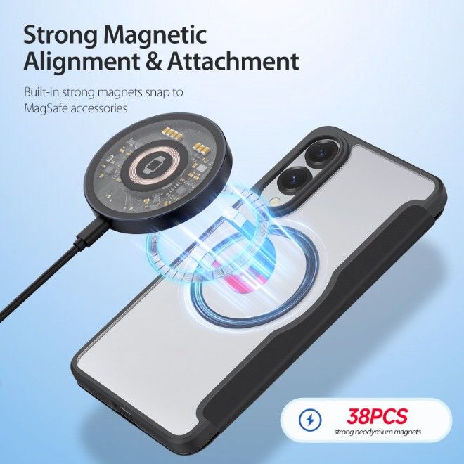 Dux Ducis - Samsung Galaxy S25 Edge Hülle - Leder Bookcover - Skin X Pro Series - schwarz