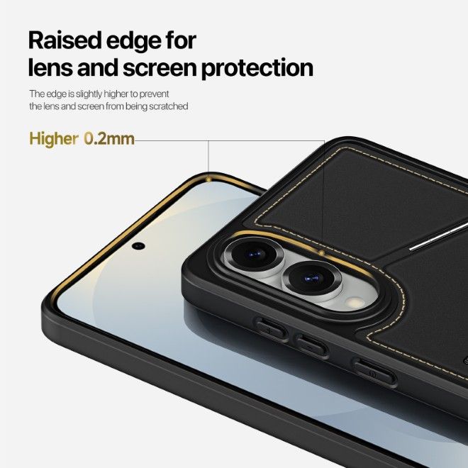 Dux Ducis - Samsung Galaxy S25 Edge Hülle - PC und TPU Hardcase - Rafi II Mag Series - schwarz