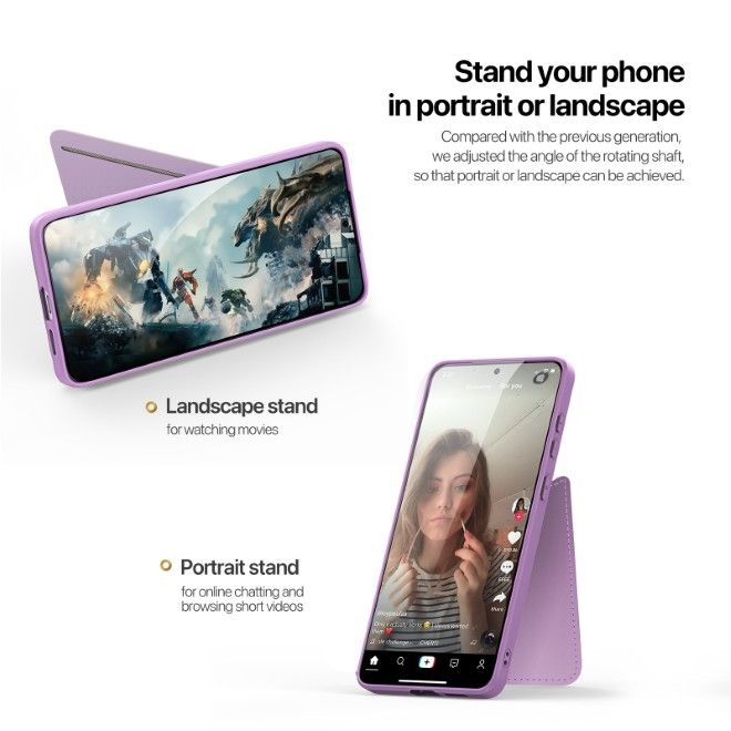 Dux Ducis - Samsung Galaxy S25 Edge Hülle - PC und TPU Hardcase - Rafi II Mag Series - purpur