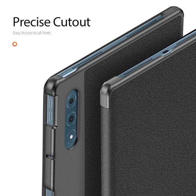 Dux Ducis - Lenovo Yoga Tab Plus 12.7 Hülle - Leder Smart Flip Case - Domo Series - schwarz