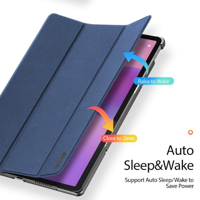 Dux Ducis - Lenovo Idea Tab Pro 12.7 Hülle - Leder Smart Flip Case - Domo Series - blau