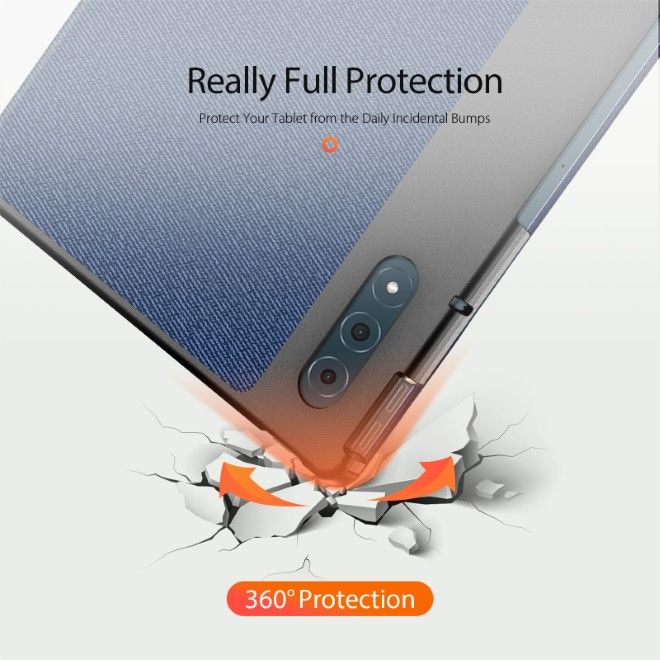 Dux Ducis - Lenovo Yoga Tab Plus 12.7 Hülle - Leder Smart Flip Case - Domo Series - blau