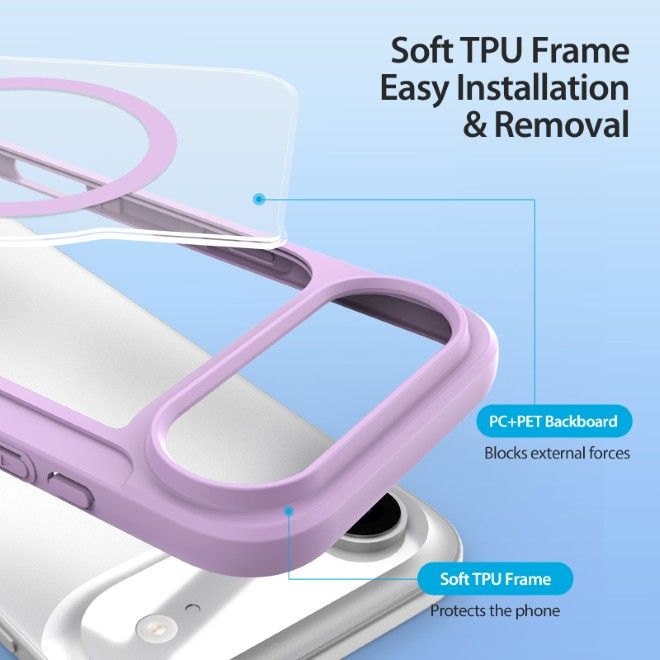 Dux Ducis - iPhone Air Hülle - Leder Bookcover - MagSafe - Skin X Pro Series - purpur