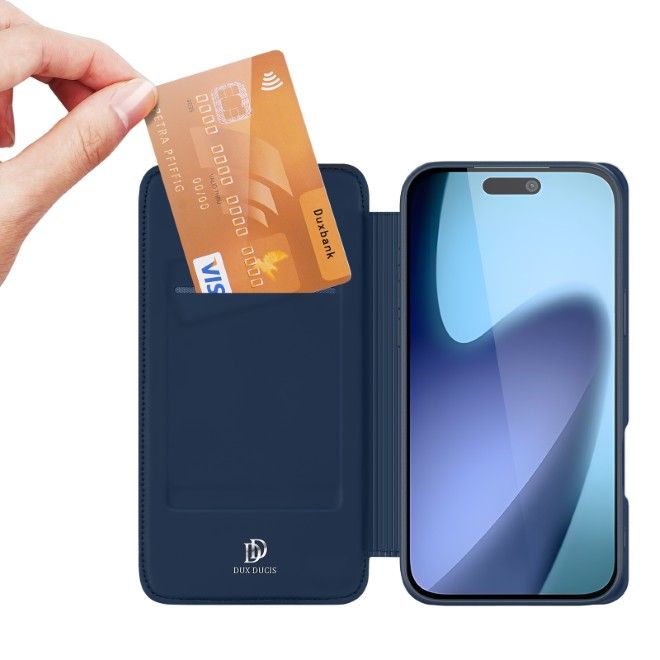Dux Ducis - iPhone 17 Hülle - Handy Bookcover - Skin Pro Series - blau