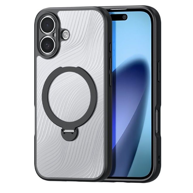 Dux Ducis - iPhone 17 Hülle - Hardcase - MagSafe - mit Standfunktion - Aimo Mag Stand Series - schwarz
