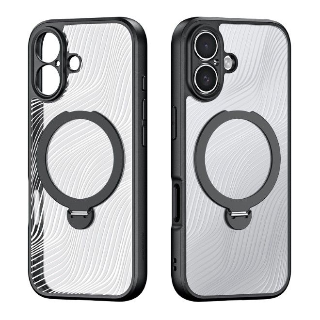 Dux Ducis - iPhone 17 Hülle - Hardcase - MagSafe - mit Standfunktion - Aimo Mag Stand Series - schwarz