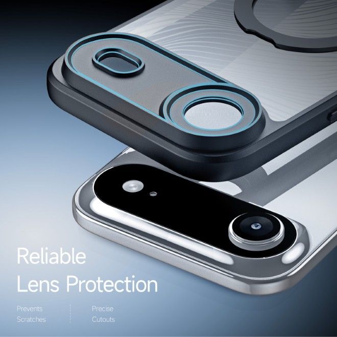 Dux Ducis - iPhone Air Hülle - Hardcase - MagSafe - mit Standfunktion - Aimo Mag Stand Series - schwarz