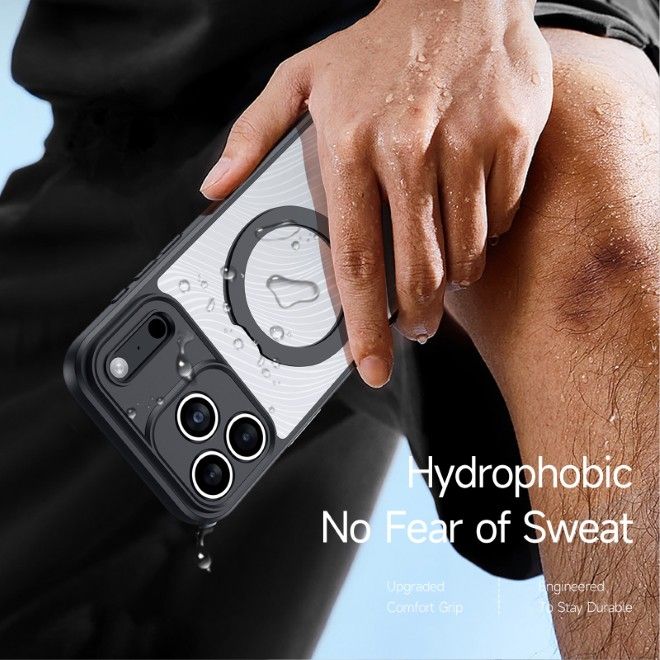 Dux Ducis - iPhone 17 Pro Hülle - Hardcase - MagSafe - mit Standfunktion - Aimo Mag Stand Series - schwarz