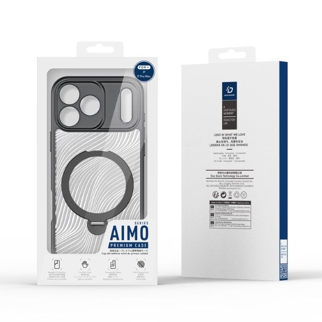 Dux Ducis - iPhone 17 Pro Max Hülle - Hardcase - MagSafe - mit Standfunktion - Aimo Mag Stand Series - schwarz