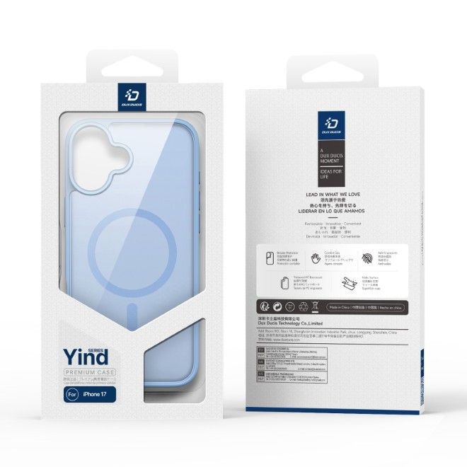 Dux Ducis - iPhone 17 Hülle - TPU und PC Hardcase - MagSafe kompatibel - Yind Series - hellblau