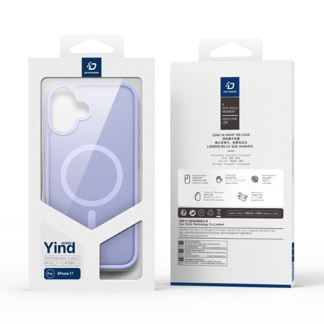Dux Ducis - iPhone 17 Hülle - TPU und PC Hardcase - MagSafe kompatibel - Yind Series - hellpurpur