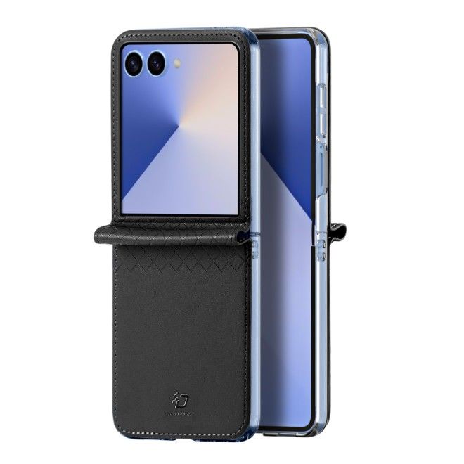 Dux Ducis - Samsung Galaxy Z Flip7 Hülle - Leder Case - Bril Series - schwarz