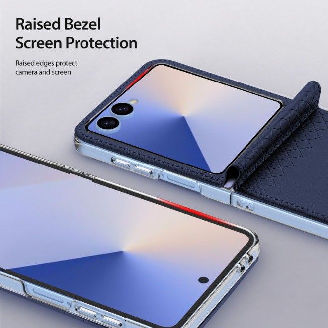 Dux Ducis - Samsung Galaxy Z Flip7 Hülle - Leder Case - Bril Series - blau