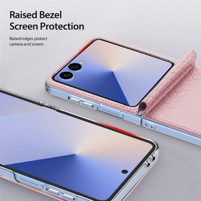 Dux Ducis - Samsung Galaxy Z Flip7 Hülle - Leder Case - Bril Series - rosa