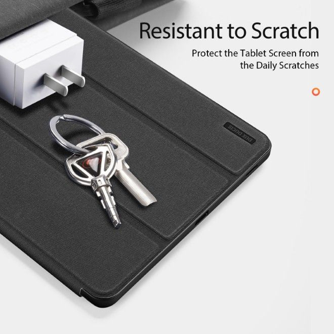 Dux Ducis - Samsung Galaxy Tab S10 FE+ Hülle - Leder Smart Flip Case - Domo Series - schwarz