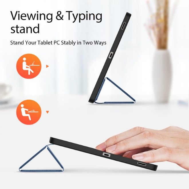 Dux Ducis - Samsung Galaxy Tab S10 FE+ Hülle - Leder Smart Flip Case - Domo Series - blau