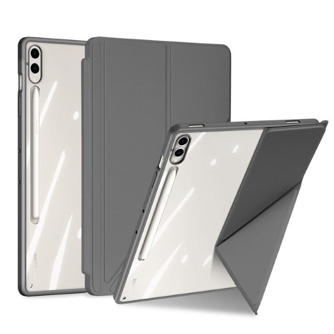 Dux Ducis - Samsung Galaxy Tab S10 FE+ Hülle - Leder Bookcover - Magi Series - grau