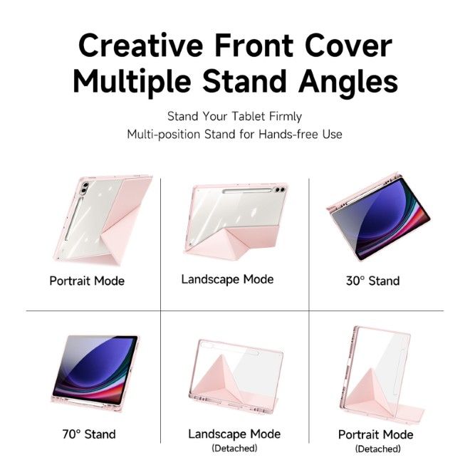 Dux Ducis - Samsung Galaxy Tab S10 FE+ Hülle - Leder Bookcover - Magi Series - pink