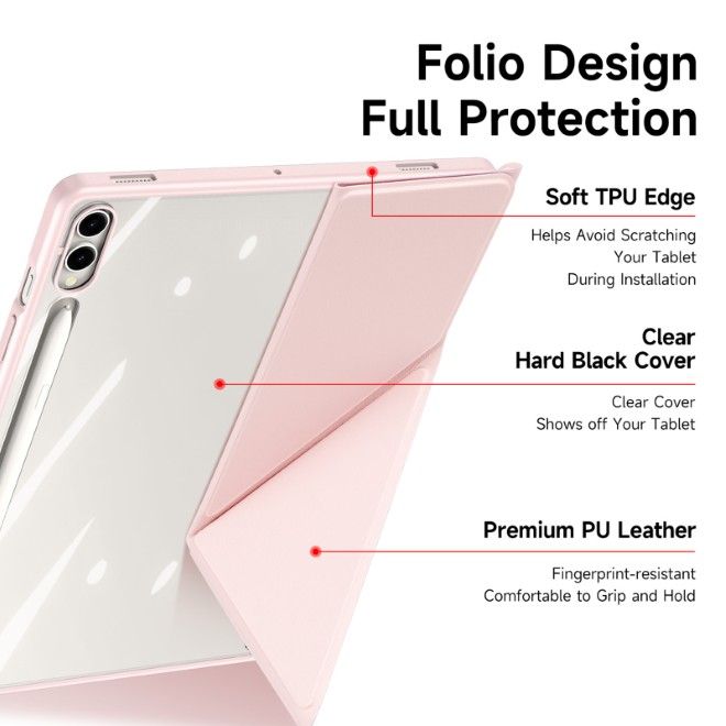 Dux Ducis - Samsung Galaxy Tab S10 FE+ Hülle - Leder Bookcover - Magi Series - pink