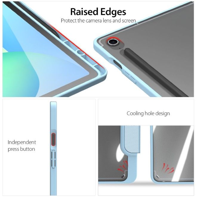 Dux Ducis - Samsung Galaxy Tab S10 FE+ Hülle - Leder Bookcover - Toby Series - blau