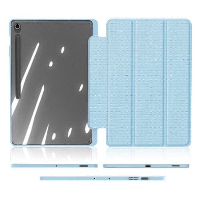 Dux Ducis - Samsung Galaxy Tab S10 FE+ Hülle - Leder Bookcover - Toby Series - blau