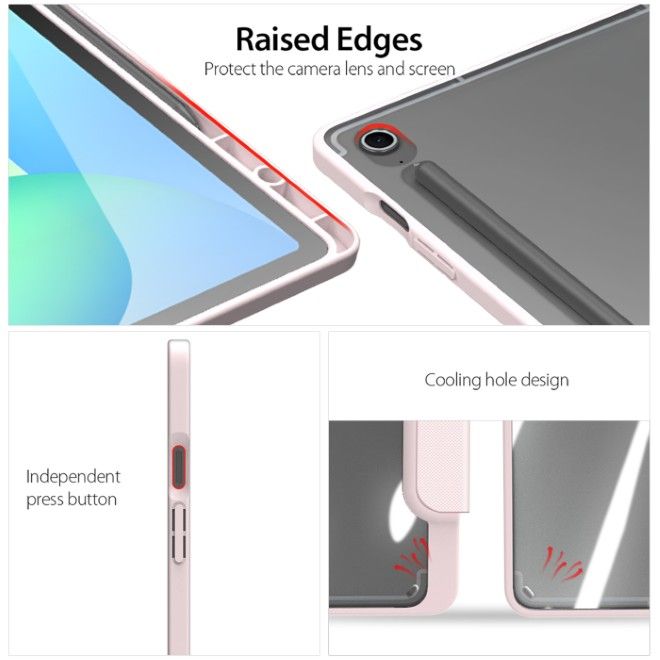 Dux Ducis - Samsung Galaxy Tab S10 FE+ Hülle - Leder Bookcover - Toby Series - pink