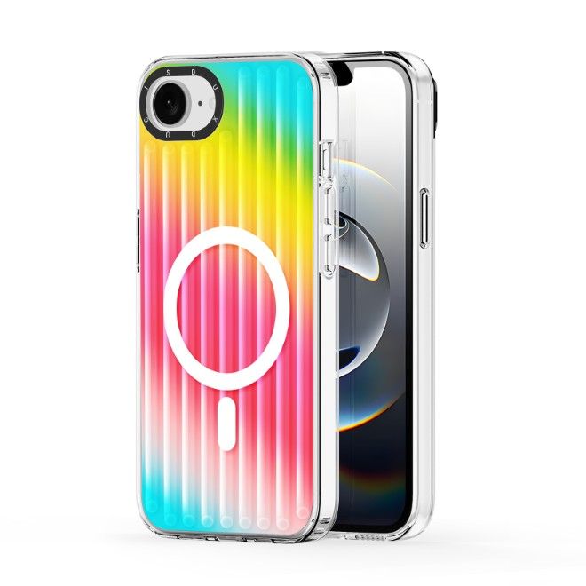 Dux Ducis - iPhone 16e Hülle - PET, TPU und PC Hardcase - mit MagSafe - Zest Series - Rainbow