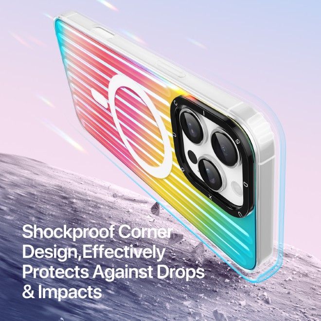 Dux Ducis - iPhone 16 Pro Max Hülle - PET, TPU und PC Hardcase - mit MagSafe - Zest Series - Rainbow
