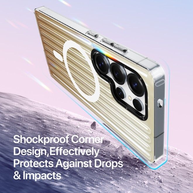 Dux Ducis - Samsung Galaxy S25 Ultra Hülle - PET, TPU und PC Hardcase - mit MagSafe - Zest Series - gold
