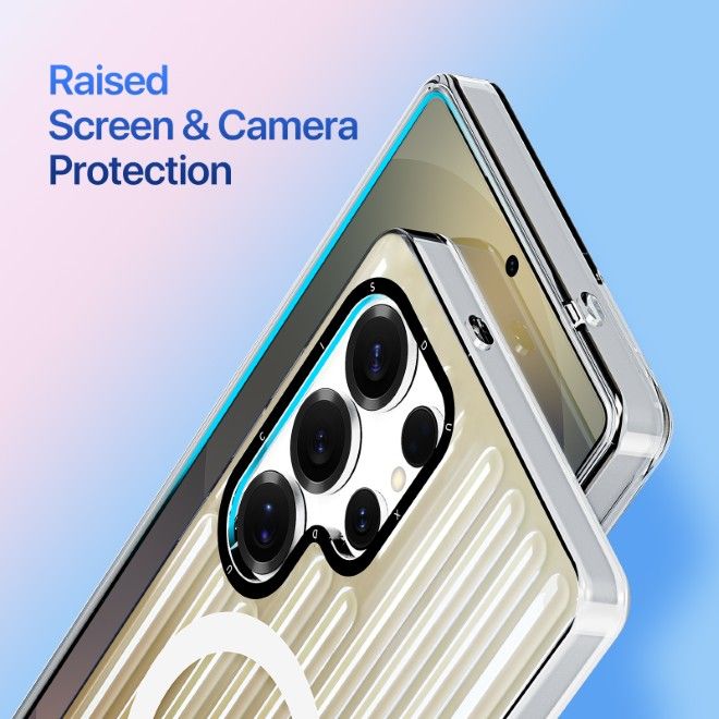 Dux Ducis - Samsung Galaxy S25 Ultra Hülle - PET, TPU und PC Hardcase - mit MagSafe - Zest Series - gold