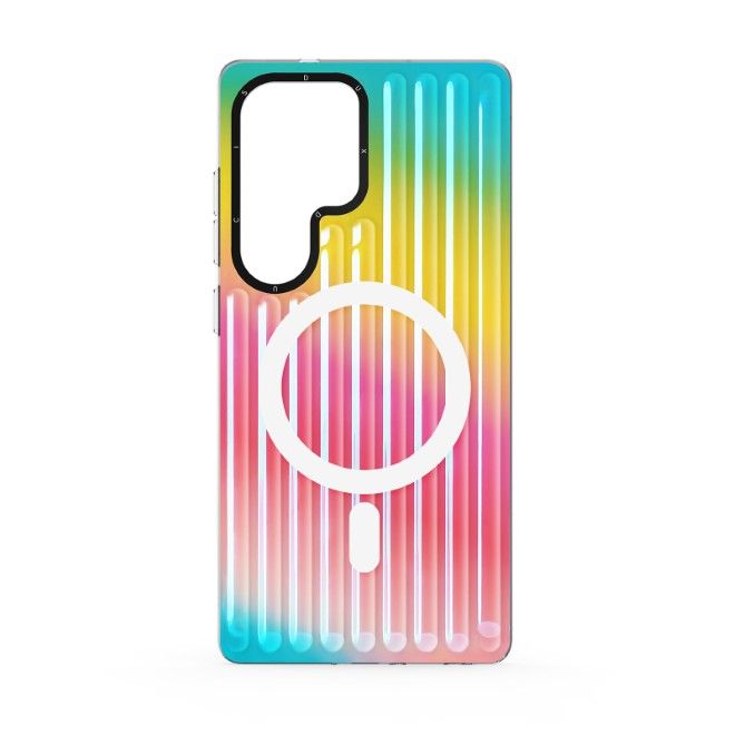 Dux Ducis - Samsung Galaxy S25 Ultra Hülle - PET, TPU und PC Hardcase - mit MagSafe - Zest Series - Rainbow