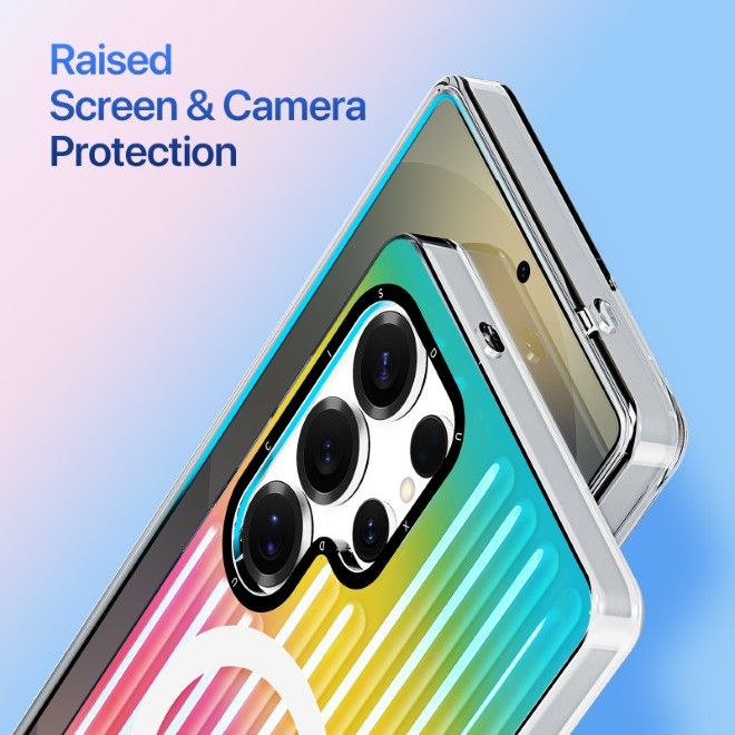 Dux Ducis - Samsung Galaxy S25 Ultra Hülle - PET, TPU und PC Hardcase - mit MagSafe - Zest Series - Rainbow