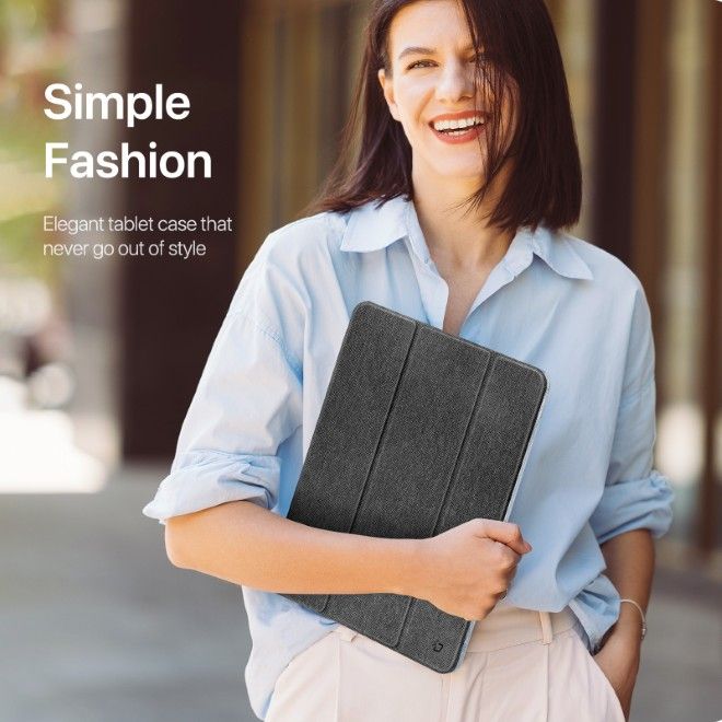 Dux Ducis - iPad 2025 (11. Gen) / iPad 2022 (10. Gen) Hülle - Leder Bookcover - Unid Series - schwarz