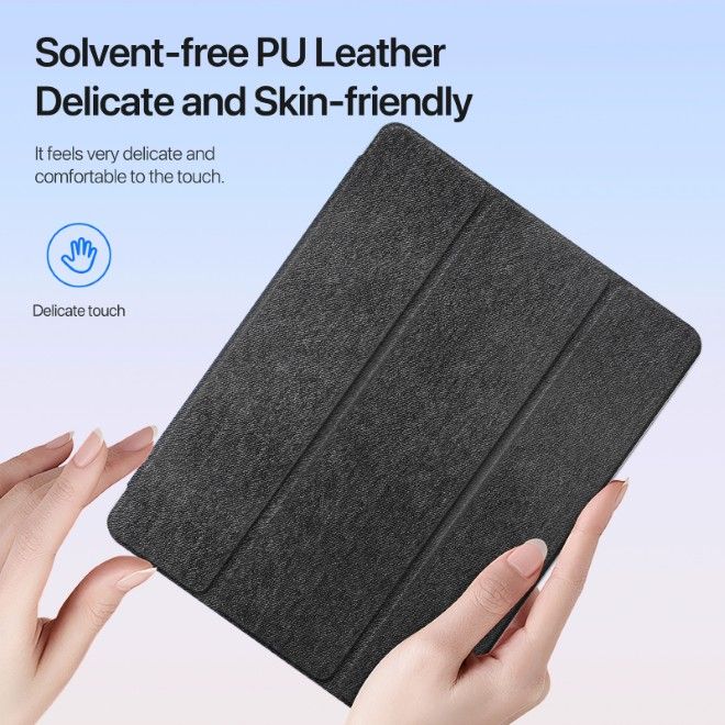 Dux Ducis - iPad 2025 (11. Gen) / iPad 2022 (10. Gen) Hülle - Leder Bookcover - Unid Series - schwarz