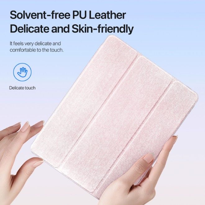 Dux Ducis - iPad 2025 (11. Gen) / iPad 2022 (10. Gen) Hülle - Leder Bookcover - Unid Series - rosa