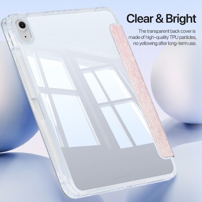 Dux Ducis - iPad 2025 (11. Gen) / iPad 2022 (10. Gen) Hülle - Leder Bookcover - Unid Series - rosa