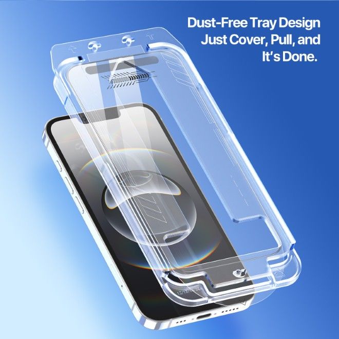 Dux Ducis - iPhone 16e Schutzglas - mit Auto Alignment Kit - Roga Series - schwarz
