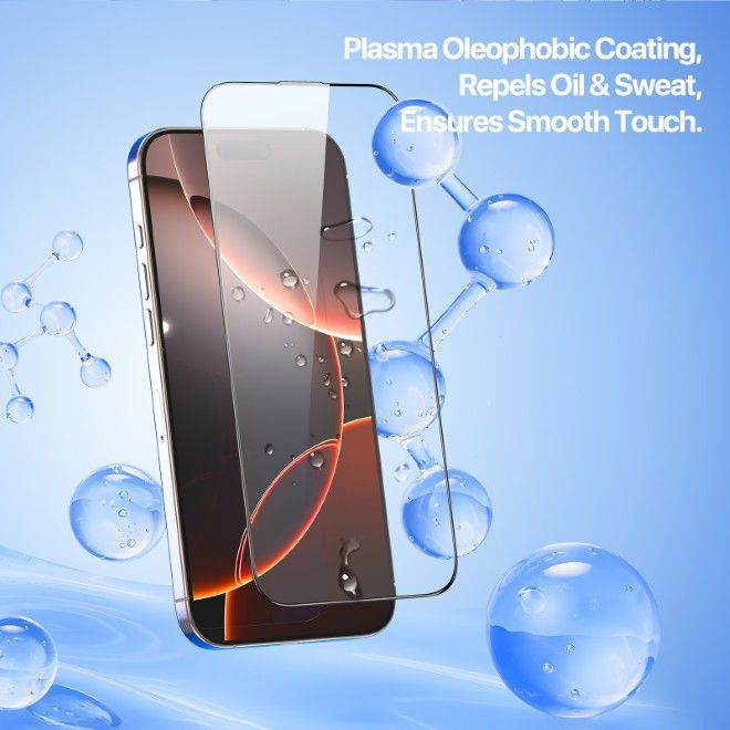 Dux Ducis - iPhone 16 Pro Max Schutzglas - mit Auto Alignment Kit - Roga Series - schwarz