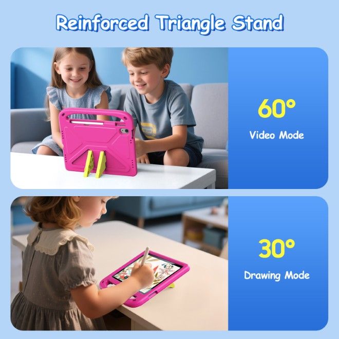 Dux Ducis - iPad 2025 (11. Gen) / iPad 2022 (10. Gen) Hülle - Robustes EVA Case - Puff Series - pink