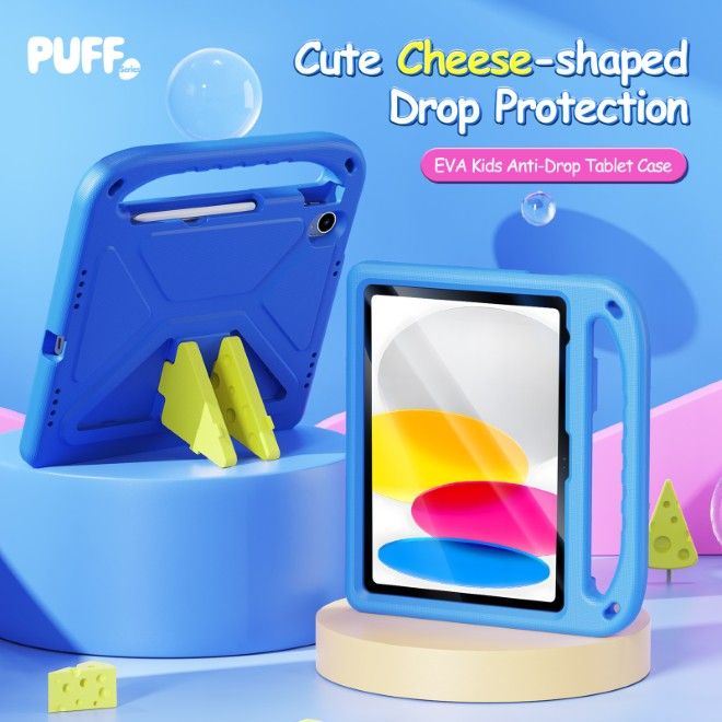 Dux Ducis - iPad 2025 (11. Gen) / iPad 2022 (10. Gen) Hülle - Robustes EVA Case - Puff Series - blau