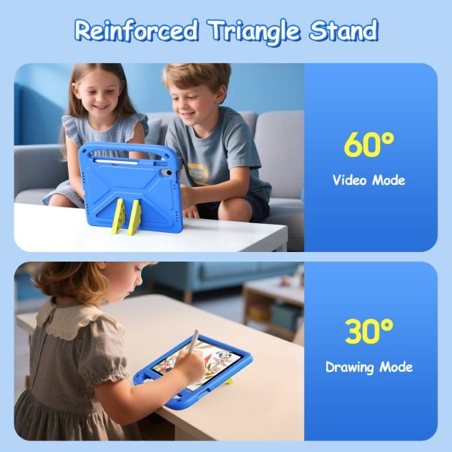 Dux Ducis - iPad 2025 (11. Gen) / iPad 2022 (10. Gen) Hülle - Robustes EVA Case - Puff Series - blau