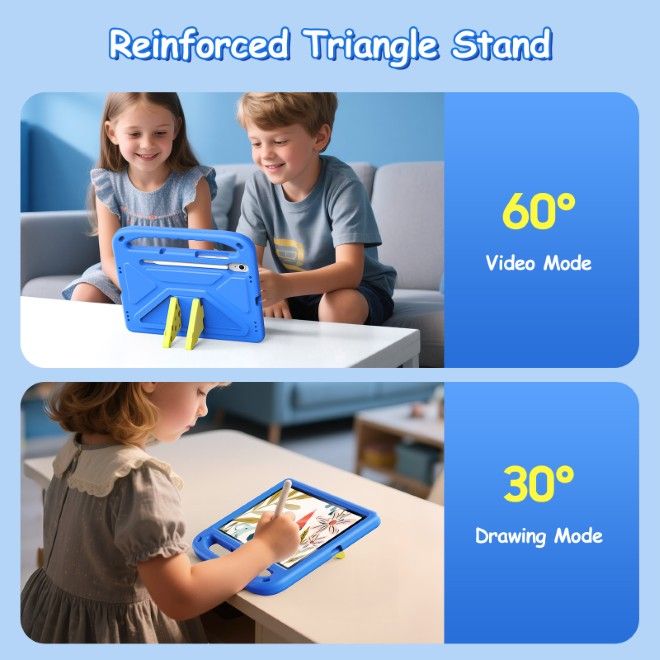 Dux Ducis - Samsung Galaxy Tab S10 FE / S9 / S9 FE / S8 / S7 Hülle - Robustes EVA Case - Puff Series - blau